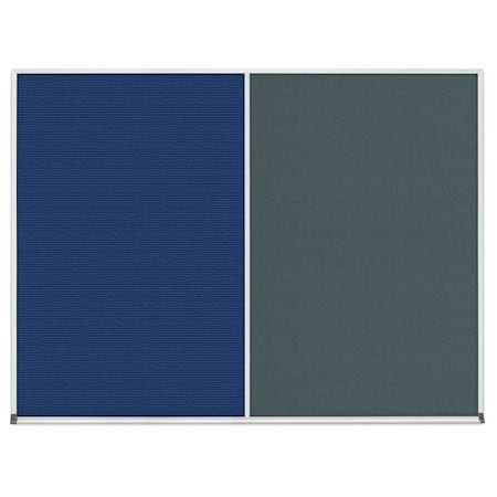 United Visual Products Triple Door Radius Corkboard, 96"x48", Bla, UV7006RC-BLACK-DBURGU UV7006RC-BLACK-DBURGU